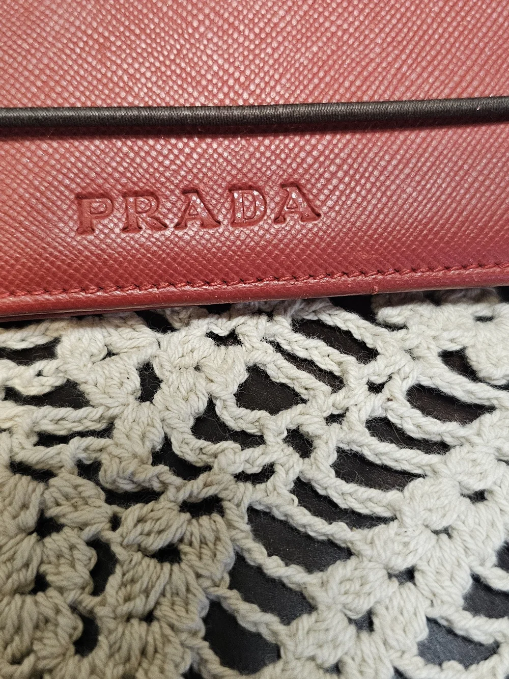 Prada Red Leather Wallet
